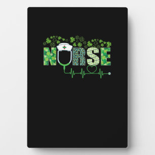 Irish Nurse Kleeblatt Stethoscope St Patrick's Day Fotoplatte