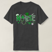 Irish Nurse St Patricks Day Kleeblatt Stethocsope  T-Shirt (Design vorne)