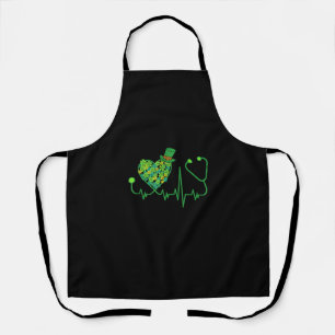 Irish Nurse St Patricks Day T-Shirt Stethoscope &  Schürze