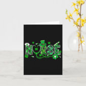 Irish Nurse Stethoscope Scrub Saint St Patrick's D Karte (Gelbe Blume)