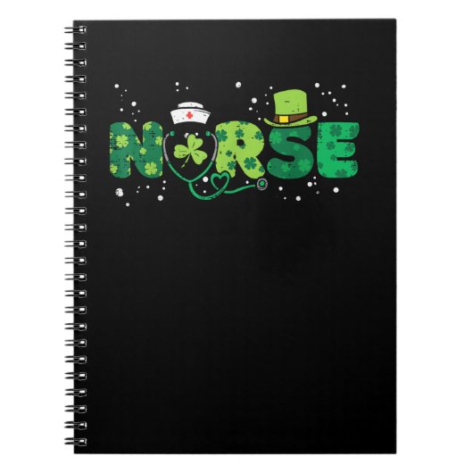 Irish Nurse Stethoscope Scrub St Patricks Day Nurs Notizblock (Vorderseite)