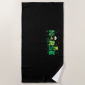 Irish Nurse Stethoscope Scrub St Patricks Day Nurs Strandtuch (Vorderseite)