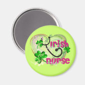 Irish Nurse T - Shirt and Gifts Magnet (Vorderseite/Rückseite)