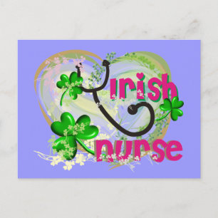 Irish Nurse T - Shirt and Gifts Postkarte