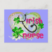Irish Nurse T - Shirt and Gifts Postkarte (Vorderseite)