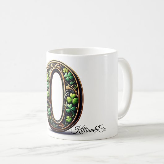 irish O Monogram Coffee Mug Kaffeetasse (VorderseiteRechts)