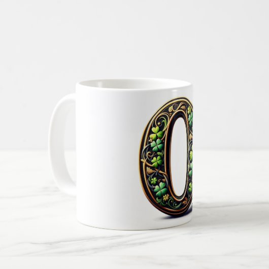 irish O Monogram Coffee Mug Kaffeetasse (Vorderseite Links)