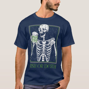 Irish oder Death Skeleton trinken grünes Bier T-Shirt