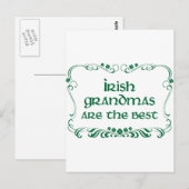 Irish Oma T - Shirt Postkarte (Vorne/Hinten)