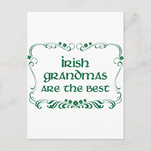 Irish Oma T - Shirt Postkarte (Vorderseite)