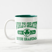 Irish Oma Zweifarbige Tasse (Links)