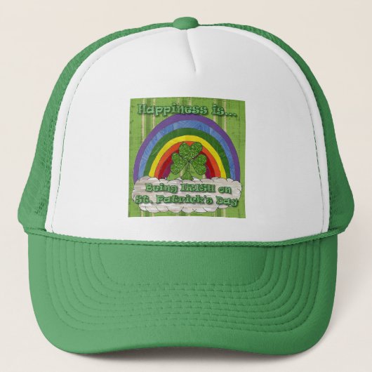 Irish On St Patrick's Day Trucker Hat Truckerkappe (Vorderseite)
