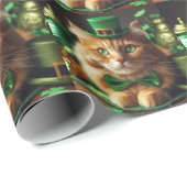 Irish Orange Tabby Geschenkpapier (Rolleneckpunkt)