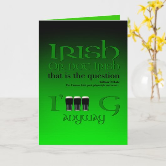 Irish Original St Patrick's Day Gr2GC Karte (Gelbe Blume)