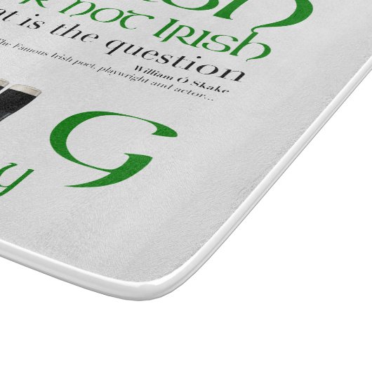 Irish Original St Patrick's Day SCuB Schneidebrett (Ecke)