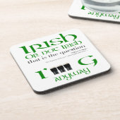 Irish Original St Patrick's Day SqC Getränkeuntersetzer (Linke Seite)