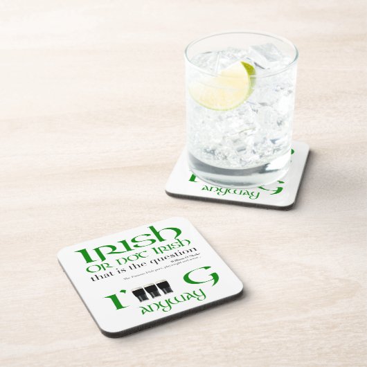 Irish Original St Patrick's Day SqC Getränkeuntersetzer (Rechte Seite)