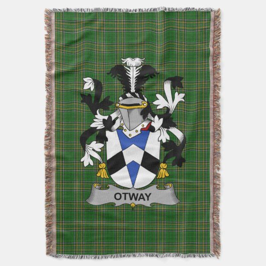 Irish Otway Coat of Arms Familienwappen Irland Decke (Vorderseite Vertikal)
