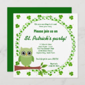 Irish Owl Einladung (Vorne/Hinten)