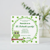 Irish Owl Einladung (Stehend Vorderseite)