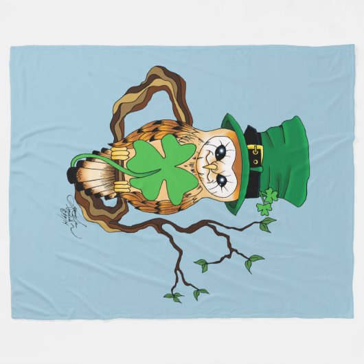Irish Owl Fleecedecke (Vorderseite (Horizontal))