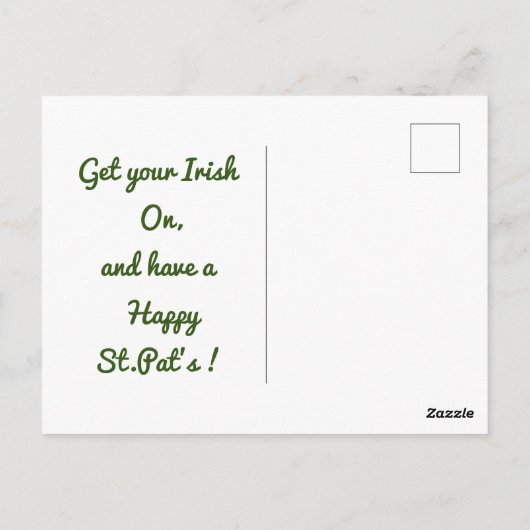 Irish Owl Holiday Postcard Postkarte (Rückseite)