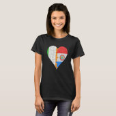 Irish Paraguayan Flag Herz T-Shirt (Vorne ganz)