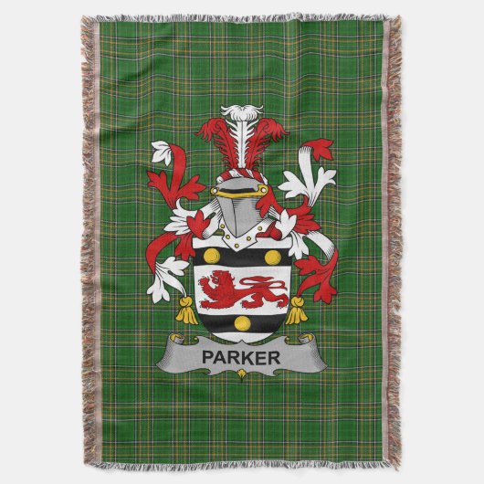 Irish Parker Coat of Arms Familienwappen Irland Decke (Vorderseite Vertikal)