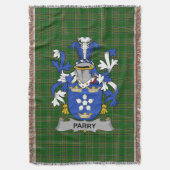 Irish Parry Coat of Arms Familienwappen Irland Decke (Vorderseite Vertikal)