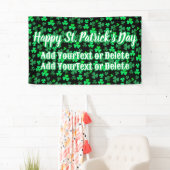 Irish Party Kleeblatt Cloud Modern St Patricks Day Banner (Insitu)