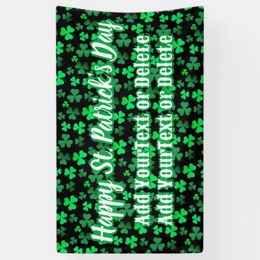 Irish Party Kleeblatt Cloud Modern St Patricks Day Banner (Vertikal)