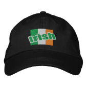 Irish Patriotic Ireland Flag and Text Bestickte Baseballkappe (Vorderseite)