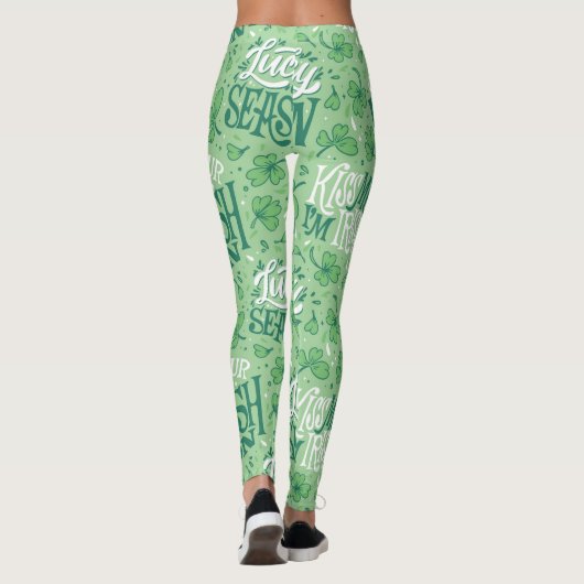 Irish Pattern Leggings für St Patrick's Day (Rückseite)