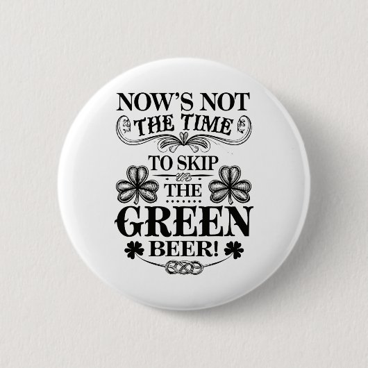 Irish Patty's Grün St. Paddy Lustiger St. Patricks Button (Vorderseite)