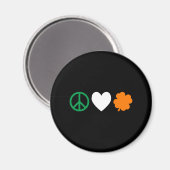 Irish Peace Liebe & Kleeblatts Magnet (Vorderseite/Rückseite)