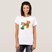 Irish Peace Liebe T-Shirt, Retro St Patricks T-Shirt (Vorne ganz)