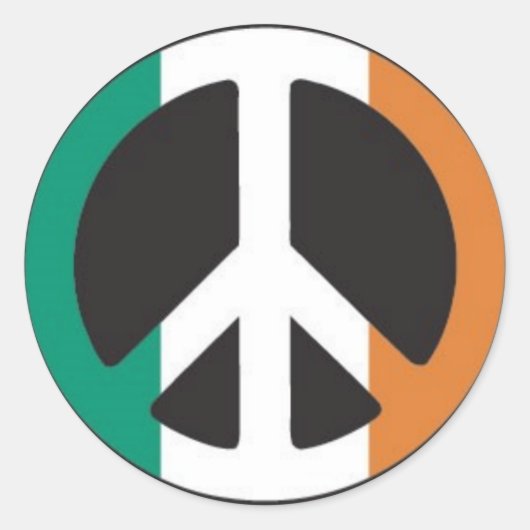 Irish Peace Runder Aufkleber (Vorderseite)