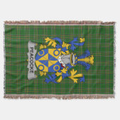 Irish Peacocke Coat of Arms Familienwappen Irland Decke