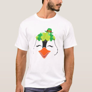 Irish Penguin Face Kleeblatt St Patricks Day Pengu T-Shirt