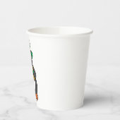 Irish Penguin Holding Christmas Teddy Bear Pappbecher (Links)