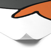 Irish Penguin Holding Christmas Teddy Bear Poster (Ecke)