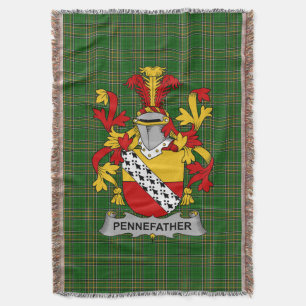 Irish Pennepater Coat of Arms Familienwappen Irlan Decke