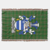 Irish Peppard Coat of Arms Familienwappen Irland Decke (Vorderseite)