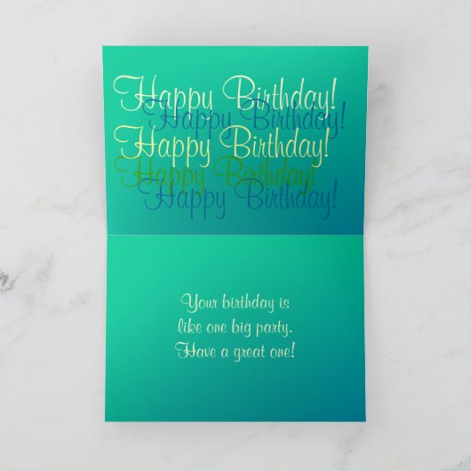Irish Personalized Birthday Card Karte (Innenseite)