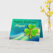 Irish Personalized Birthday Card Karte (Gelbe Blume)