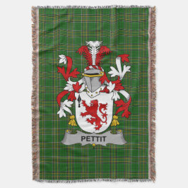 Irish Pettit Coat of Arms Familienwappen Irland Decke