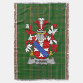 Irish Phaire Coat of Arms Familienwappen Irland Decke (Vorderseite Vertikal)