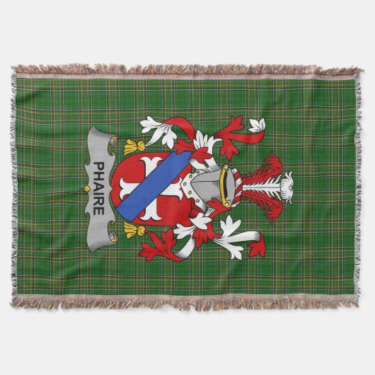 Irish Phaire Coat of Arms Familienwappen Irland Decke (Vorderseite)