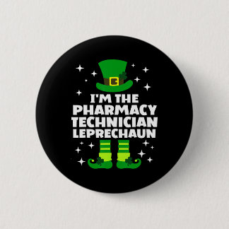 Irish Pharmacy Technician Leprechaun St Patricks D Button