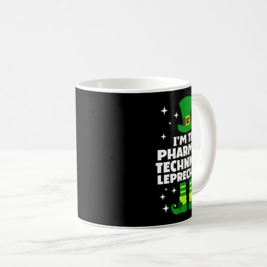 Irish Pharmacy Technician Leprechaun St Patricks D Kaffeetasse (VorderseiteRechts)